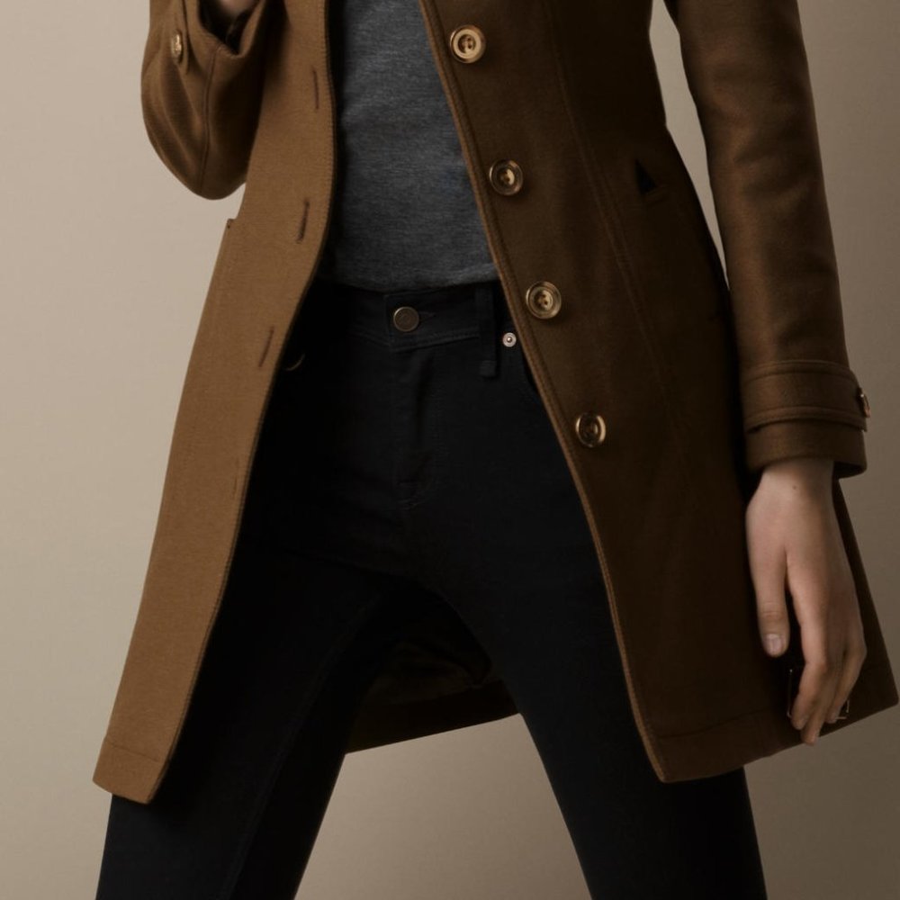 NWT BURBERRY WOOL CASHMERE BLEND COAT UK12 US 10 - Picture 5 of 14